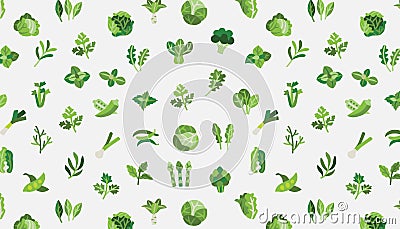Vector vegetables Seamless pattern. Vector Illustration